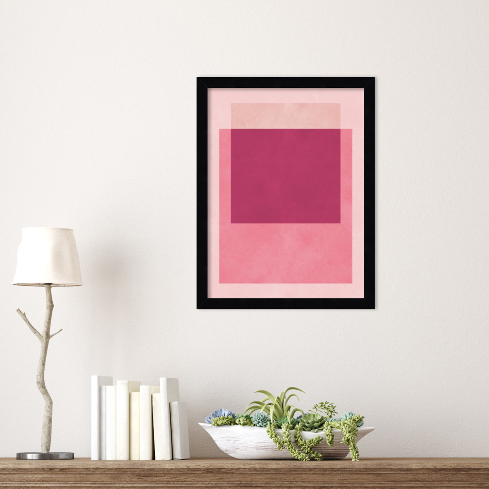 Overlapping Geometry 12 Print, Black, 17" H x 13" W