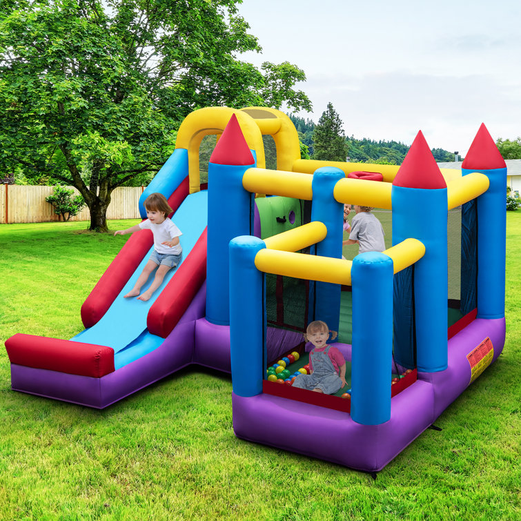 10.5' x 10.5' Bounce House with Slide and Air Blower