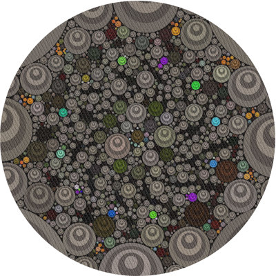 Tapis vert olive/gris à motifs