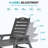 2-Pack Oversized HDPE Chaise Lounges – Adjustable 5-Position Outdoor Recliners with Wheels & Cup Holders, Weather-Resistant for Patio, Pool, Garden-2108403213
