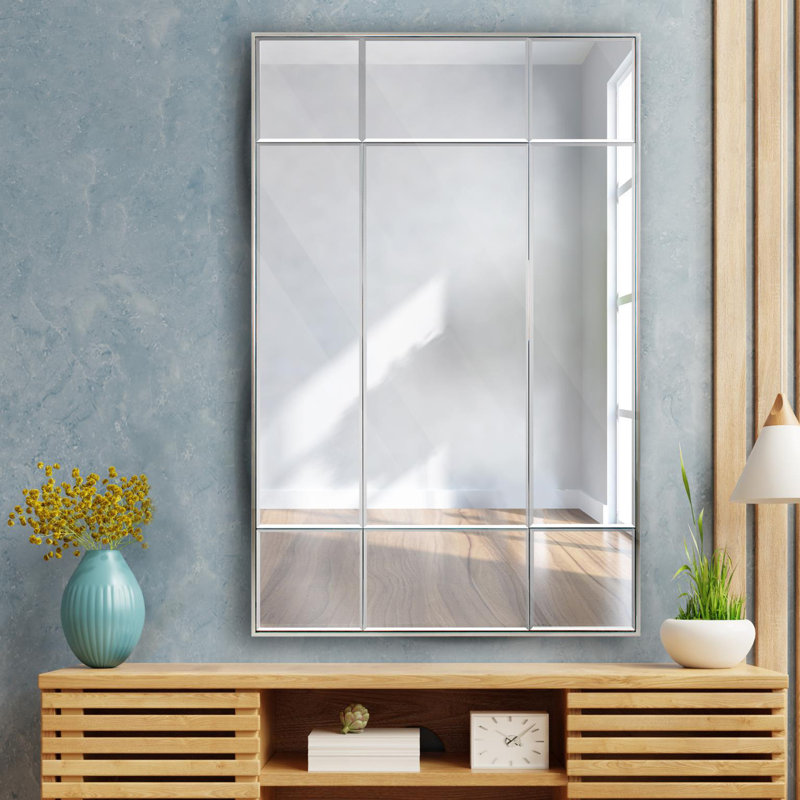 Knightbridge Solid + Manufactured Wood Wall Mirror