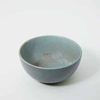Bol à soupe | Bol à soupe en céramique fabriqué à la main turquoise rustique | 600 ml