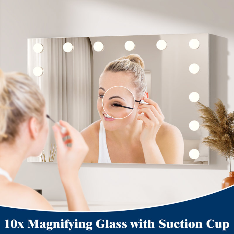 Lighted Makeup Mirror, Hollywood Vanity Mirror with Lights, 20" x 28"