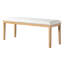 Ensemble de table de salle à manger 6 pièces en bois avec 4 chaises rembourrées, banc et rallonge amovible-2122978457