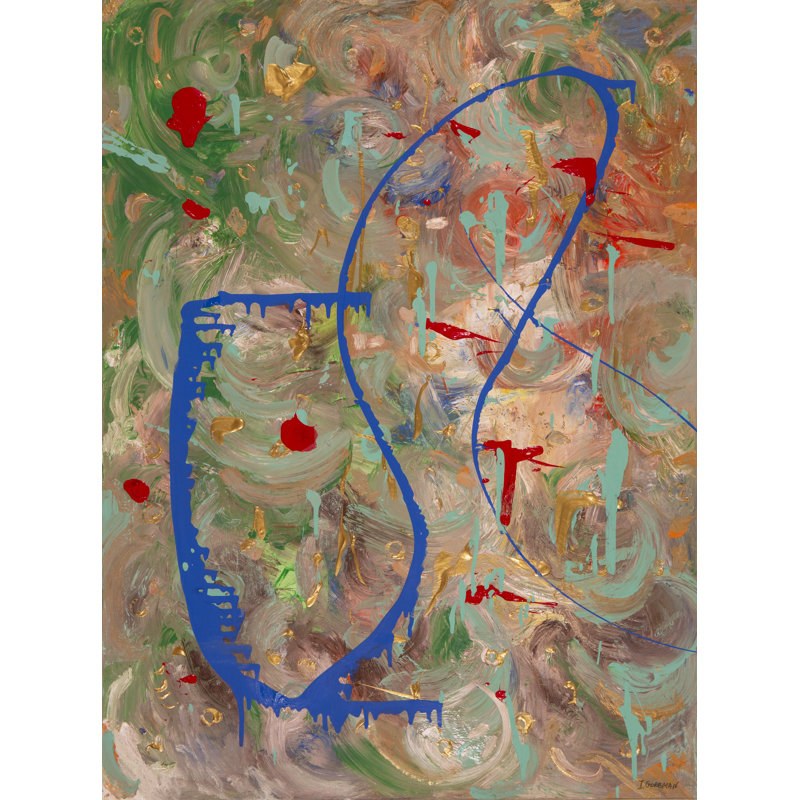 «Loop» par Irina Gorbman - Expressionnisme abstrait sur toile, estampe numérique
