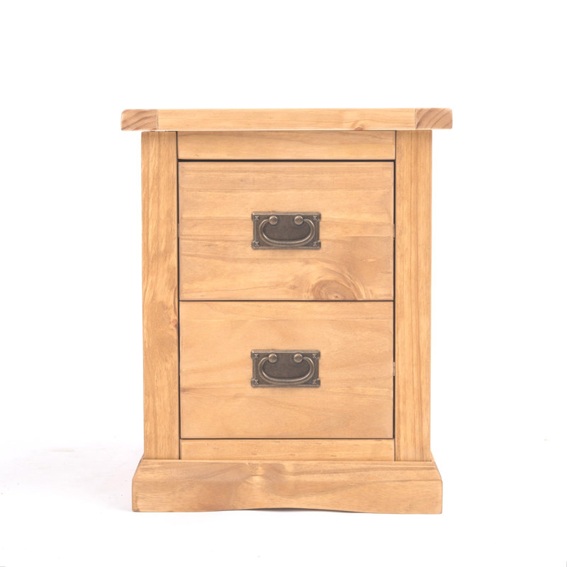 Nagle 45cm W Plywood / Laminate Board Bedside Table, Chamfered
