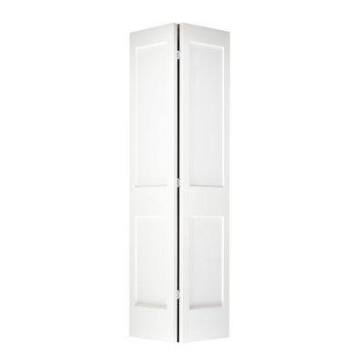 2 Panel Primed Shaker Style Bifold Door