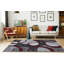 Tapis noir à motif abstrait Adonia-1584080348