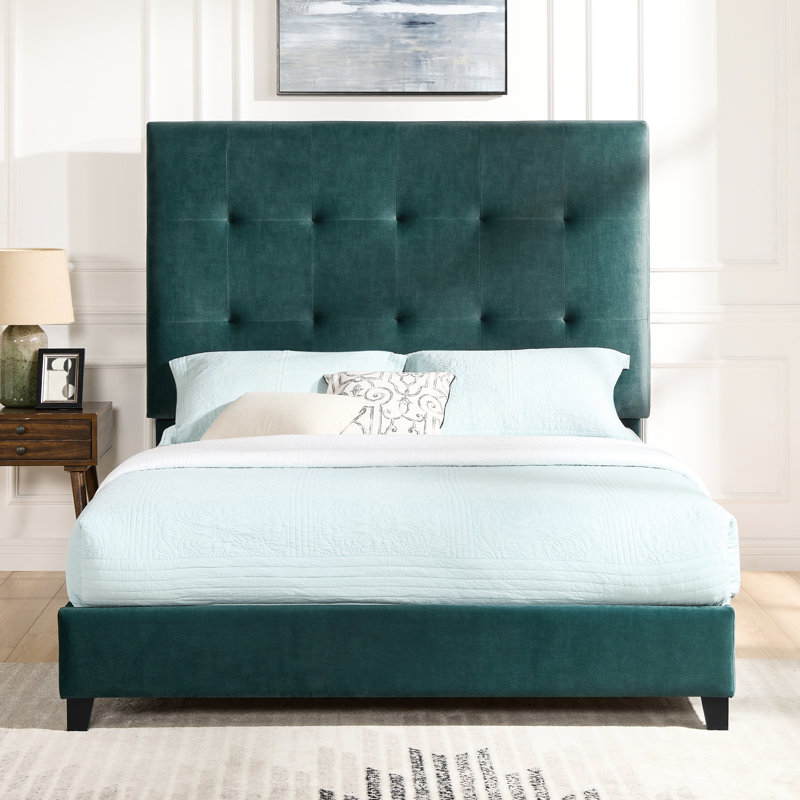 Grand lit rembourré Modern Velvet