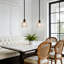 Luminaire suspendu simple avec abat-jour en verre