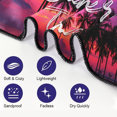 Serviette de plage It's Summer Time Sunset, 50 po x 60 po