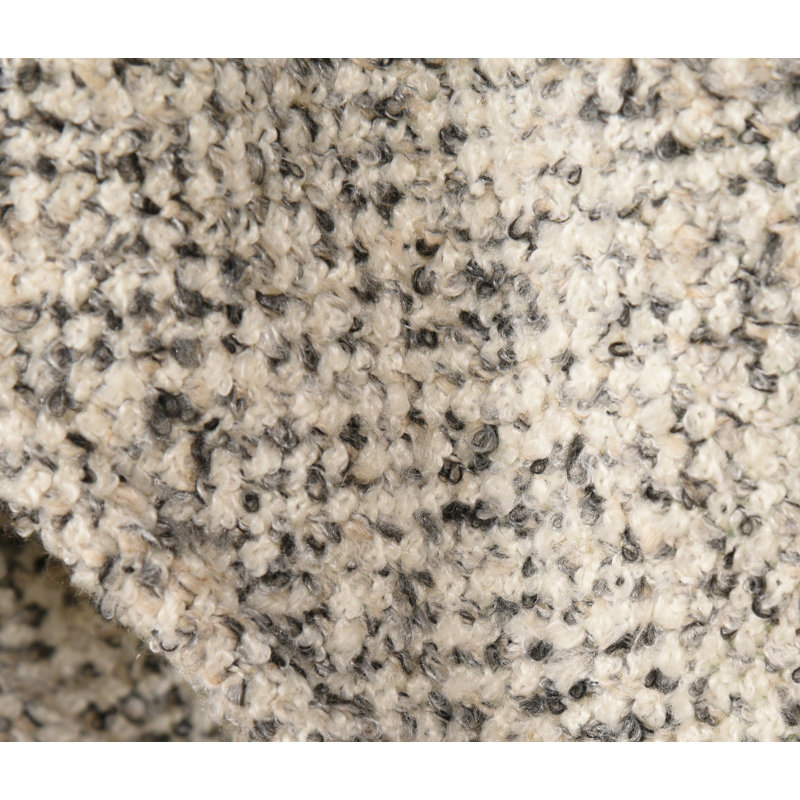 100% Polyester Throw, Ivory/Gray