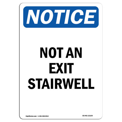 Not an Exit Stairwell Sign