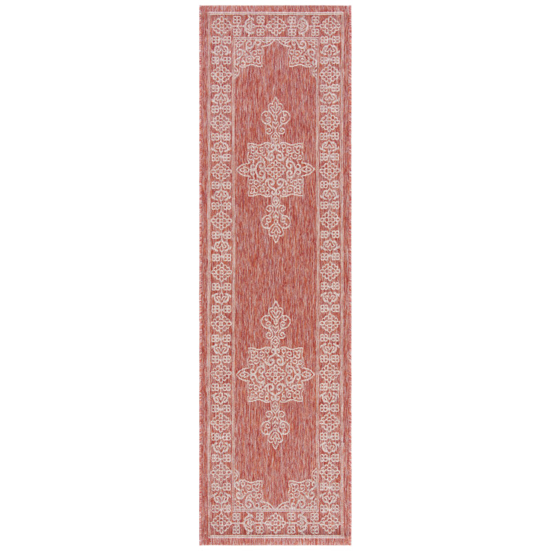 Arneshia Oriental Rust Indoor/Outdoor Area Rug, Runner 2'3" x 12'