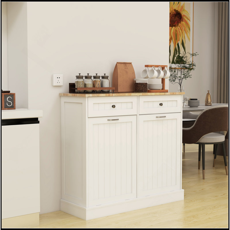 Armoire à déchets polyvalente et élégante avec plusieurs compartiments