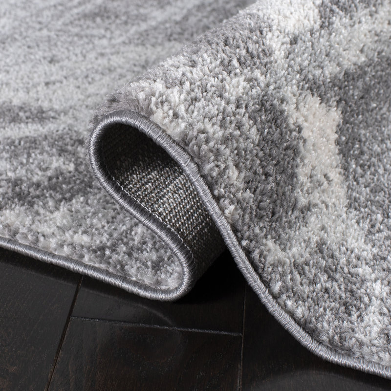 Storden Area Rug In Ivory & Grey, Rectangle 91 x 152 cm