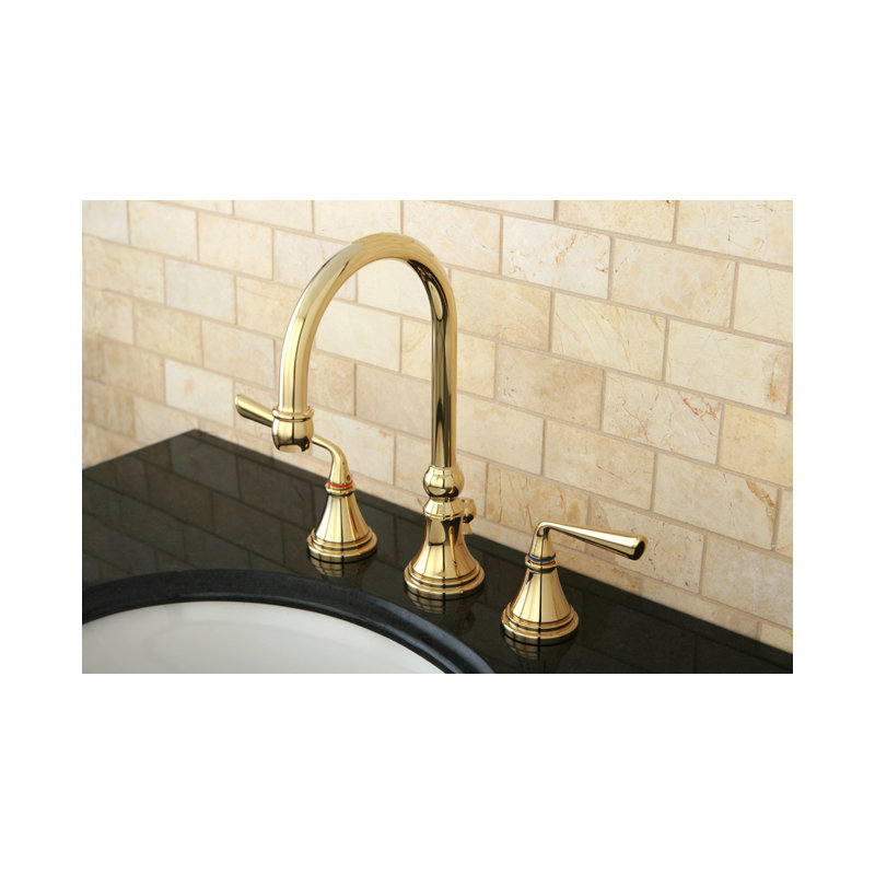 Robinet de salle de bain espacé Kingston, Laiton poli