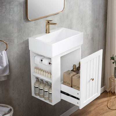 Meuble-lavabo de 20 po avec lavabo en céramique
