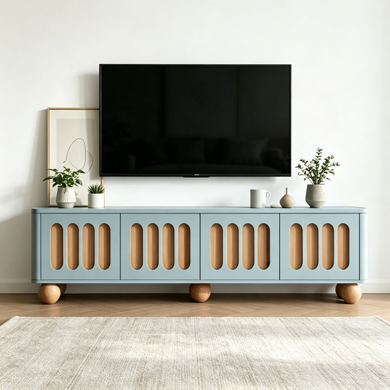 Meuble télé simple et artistique bleu