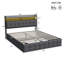 Modern Upholstered Ottoman Storage Bed With LED Headboard & USB-C Port, Industrial Bed Frame-274385996-284853134