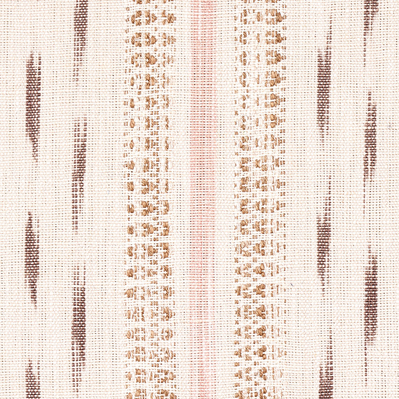 Mirza Ikat Stripe Fabric, Blush/Natural