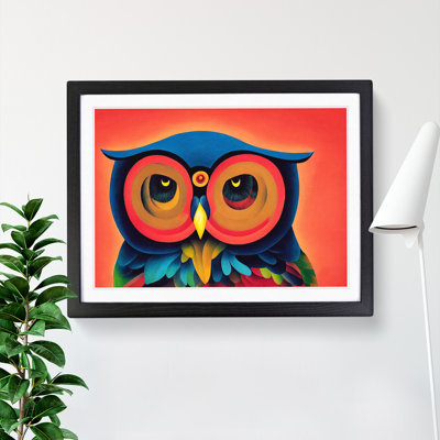 Owl Retro Vol.3 Abstract - Single Picture Frame Print