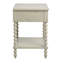 Table de chevet - structure en bois massif blanchi naturel, glissière de tiroir en métal, attrait, objet simple à assembler, charme de l 24 po x P 18 po et H 26 po, facile à assembler