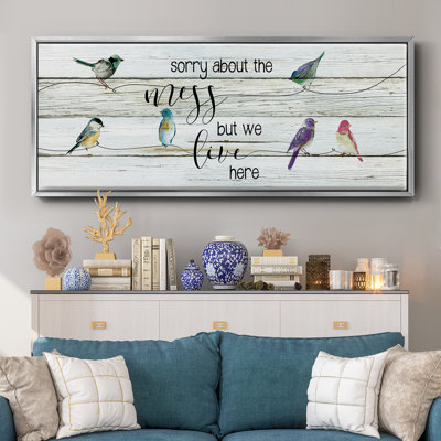 We Live Here- Framed Canvas