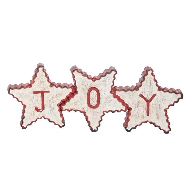  Résine décorative étoile de Noël blanc cassé 11,5 po