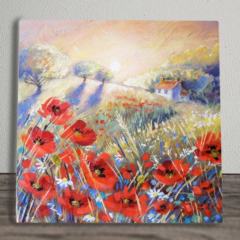JUDITH YATES Farmhouse Plants & Flowers Wall Decor on Ceramic