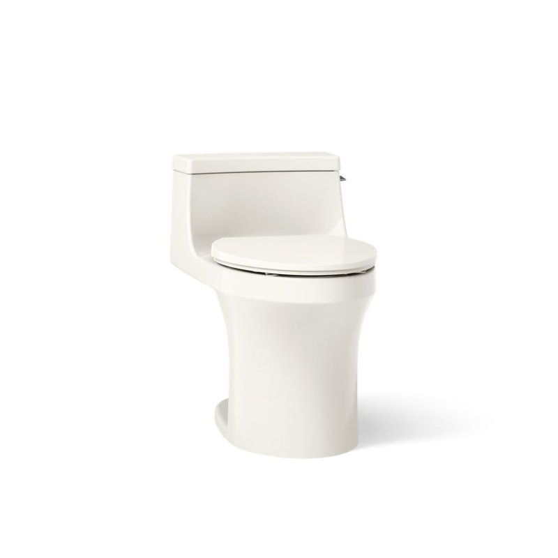 San Souci 1.28 GPF Elongated One-Piece toilet (Seat Included), Black, Right-Hand