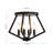 4-light Farmhouse Metal Diamond Semi-flush Mount