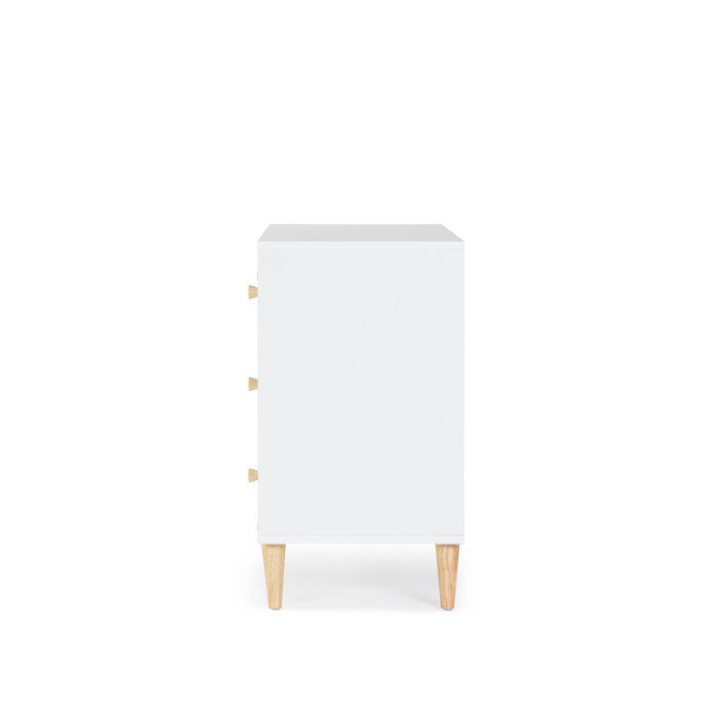 Austin 3- Drawer Dresser, White/Natural