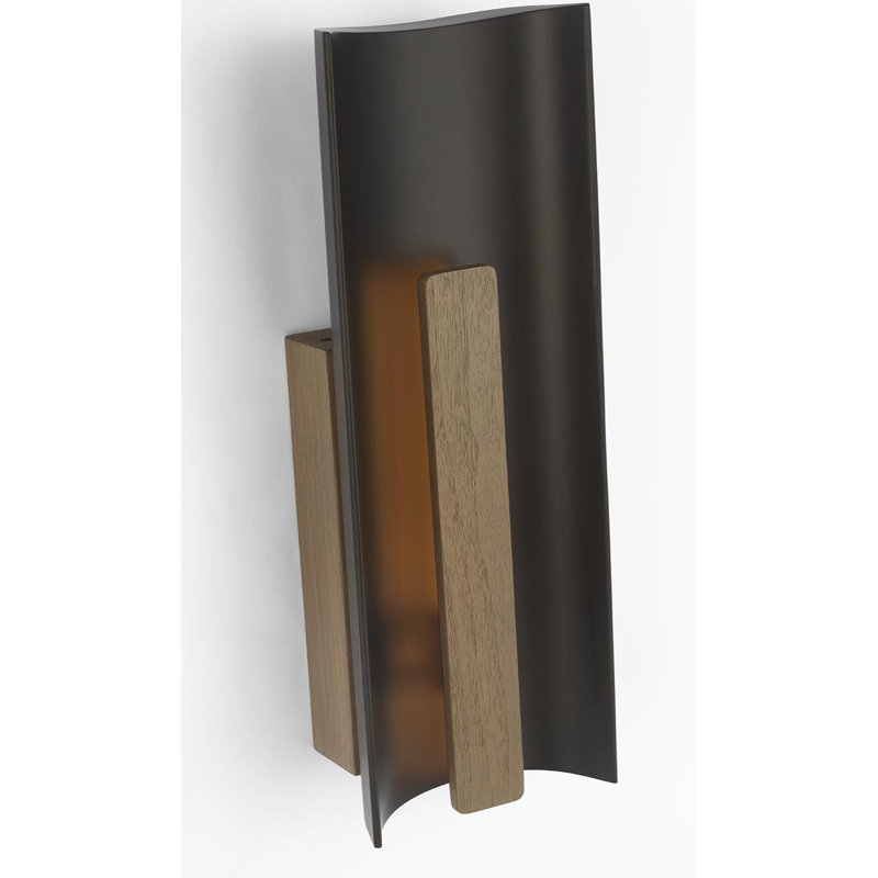 Anne-Marie Barton Remi 18" Sconce, Matte Carbon/Warm Walnut