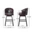 Tabouret tournant à 360 degrés avec garniture cloutée, brun-130558060-130558063