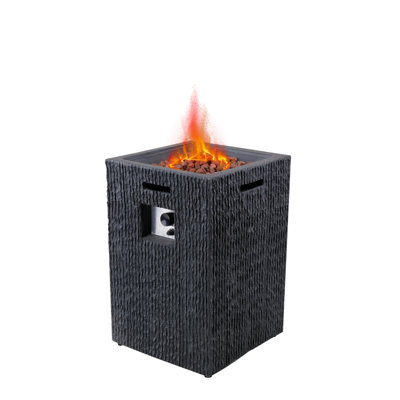 Marvin Square Stone Propane Smokeless Fire Pit