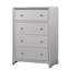 Luxueux commode 1 pièce nickel brossé sur poignées 4 tiroirs à queue d'aronde anglaise avec glissières en métal finition champagne