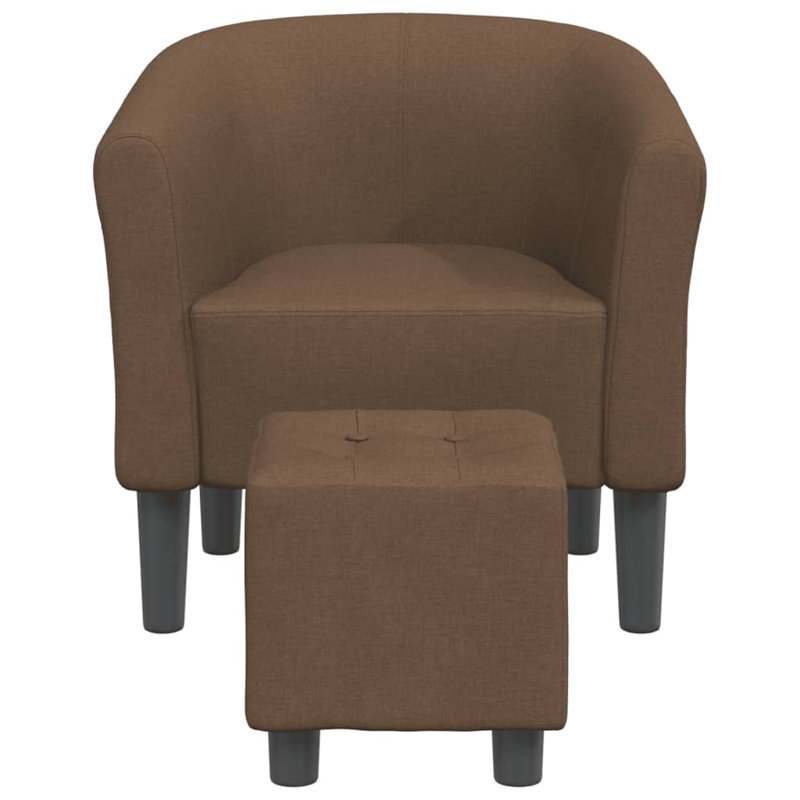 Fauteuil Winston Porter, Tissu brun