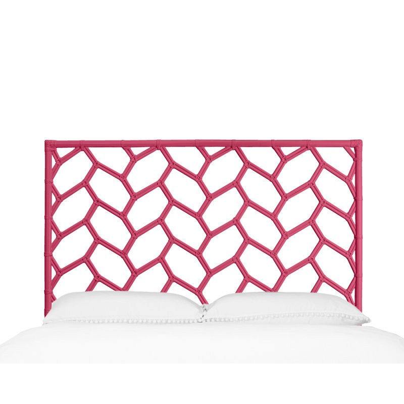 Silas Queen Standard Bed, Black, Queen, Hot Pink