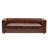 Faux Leather Upholstered Square Arms Sofa-284300787