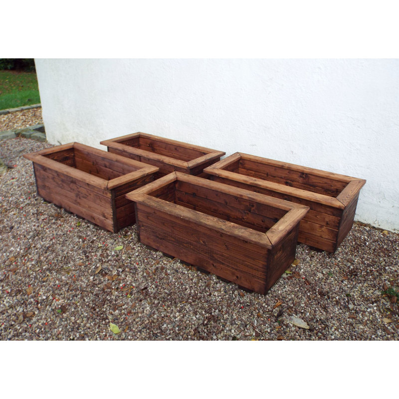 Ferreira Handmade Wood Planter Box, 31.5cm H x 82cm W x 41cm D