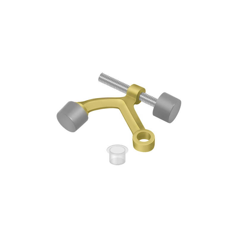 Deltana HP70U4 Hinge Pin Stop; Hinge Mounted; Brushed Brass Finish