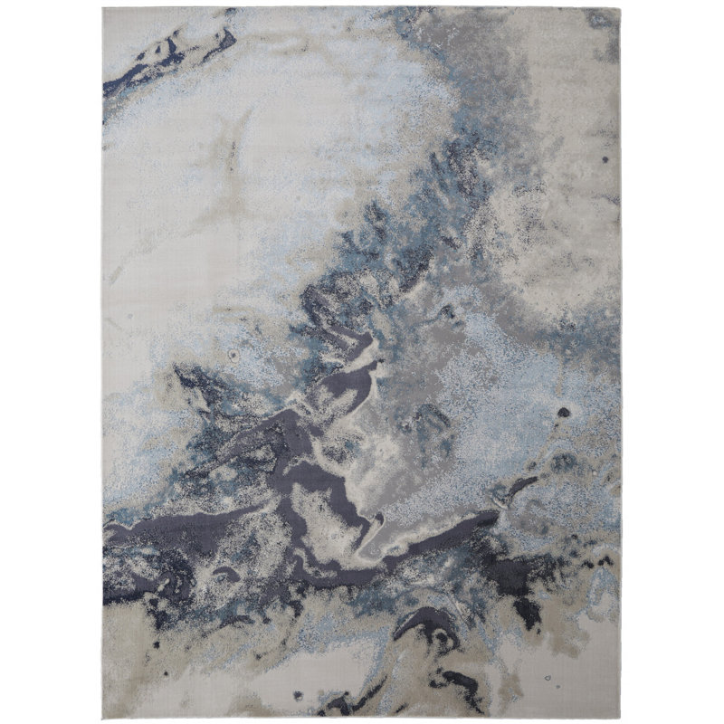 Tapis bleu abstrait