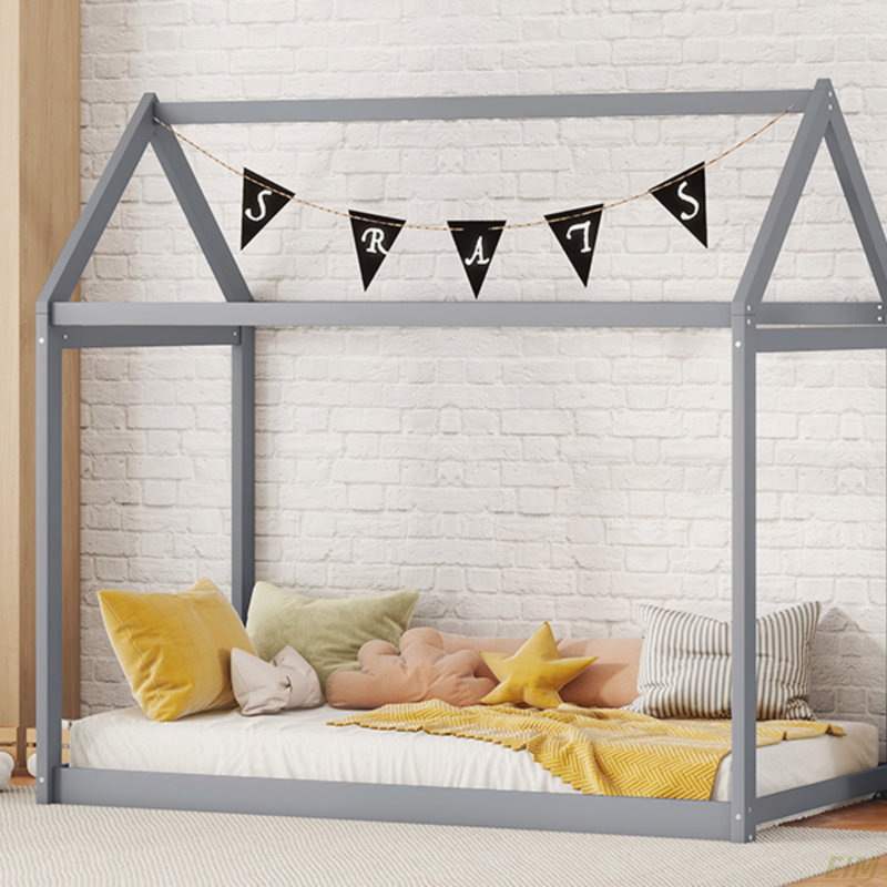 Lit simple en bois (lit)