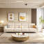 Canapé en flanelle moderne et confortable-104312000-104312003