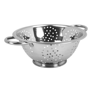 US Kitchen Supply 3 Quart Stainless Steel Mesh Net Strainer Basket with a  Wide Rim, Resting Feet and Handles - Colander to Strain, Rinse, Fry, Steam