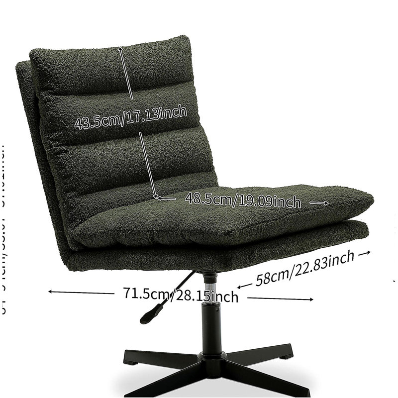 Chaise longue ajustable sans accoudoirs, Ours en peluche vert