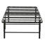 Base de lit plateforme en métal - Base de lit simple pour sommier, noir-1683984662
