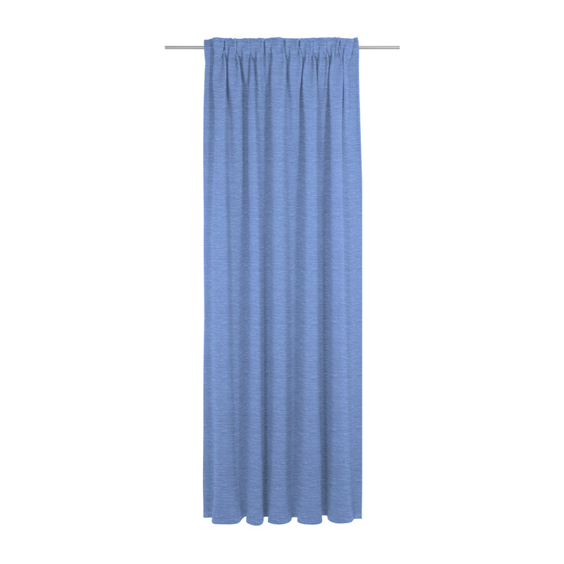 Polyacrylic Opaque Pinch Pleat Curtain Panel, 132cm Width x 375cm Drop, Royal blue