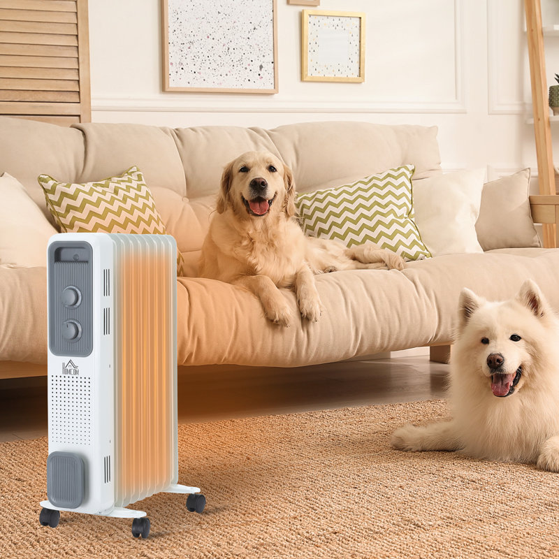 HOMCOM 2000 Watt 6824 BTU Electric Radiator Space Heater